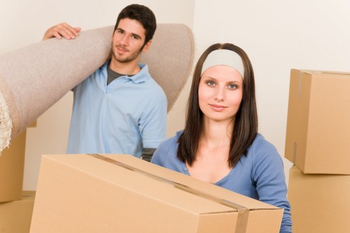 Professional team providing post-move support in a new office
